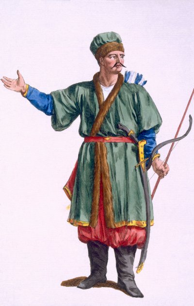 A Tatar of the Crimea, 1780 by Pierre Duflos